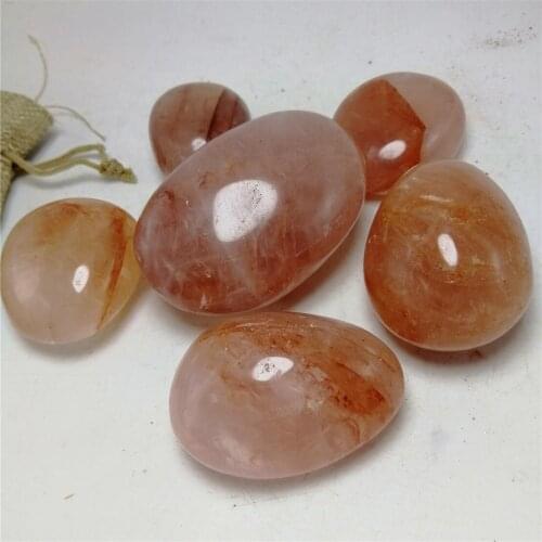 1pc 50-120g Natural stone red hematoid quartz Multi-inclusions crystal display reiki raw stone color home decoration
