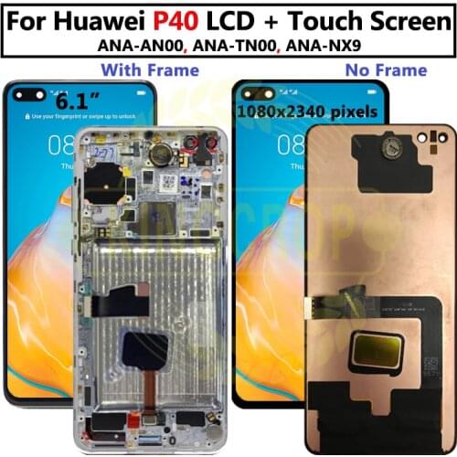 100% Original OLED Display for Huawei P40 LCD Display Touch Screen Digitizer for HUAWEI P40 LCD Repair Parts huawei p40 lcd