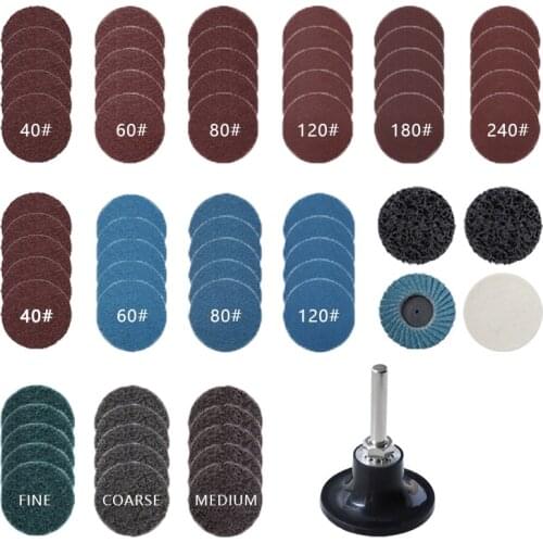 101/70 PCS Sanding Discs Set 2 Inch Surface Sanding Polishing Sandpaper with 1/4 inch Tray Holder For Rotary Tools