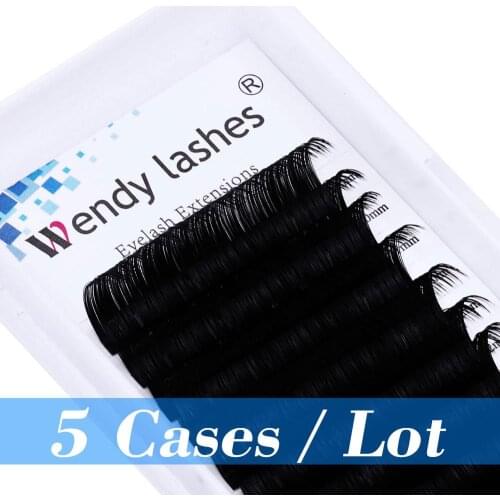 5 Cases Fast Shipping Mink Eyelashes 12 Rows 20-25mm mix Individual Eyelashes Russian Volume Eyelashes Extension Supplies