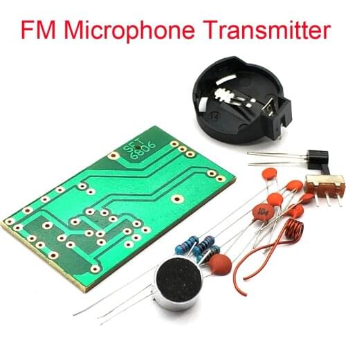 Simple FM Wireless Microphone FM Transmitter Board Parts Electronic Training Radio Diy Kit FM Microphone Transmitter