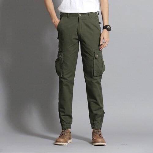 Cargo Pants Tactical Male Overalls Training Camo SWAT Army Military Pants Many Pockets Casual Trousers Field Woodland Worker