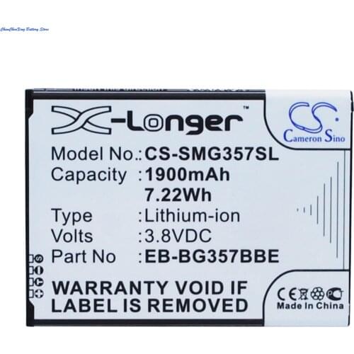 Cameron Sino 1900mAh Battery BG357BBU,EB-BG357BBE for Samsung Galaxy Ace 4 LTE, SM-G357, SM-G357FZ, SM-G357M
