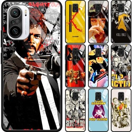 Pulp Fiction kill bill Transparent Glass Case For Redmi Note 9S 9 8 Pro 8T 7 9C 9S 6A 10 K40 K30 9T 8A Bumper