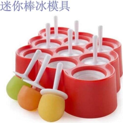 DIY creative mini popsicle mold silicone ice cream mold stick ice mold 9 mini popsicle molds