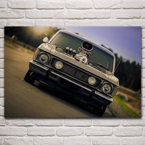 Falcon gt muscle sport car cool vehicle tuning artwork living room home wall art decor wood frame fabric posters KN357