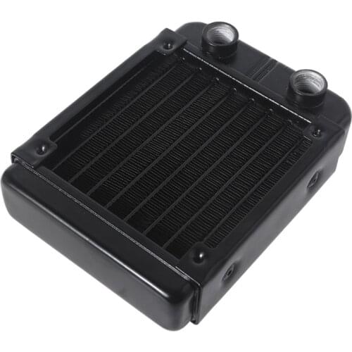 G1/4 Thread 90mm PC Water Heat Exchanger Computer Aluminum Heat Radiator Heat Sink for Computer Water Cooling System