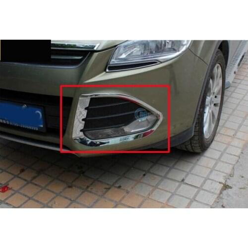 Chrome Front Fog Light Lamp Cover Trim for ford Kuga Escape 2013 2014