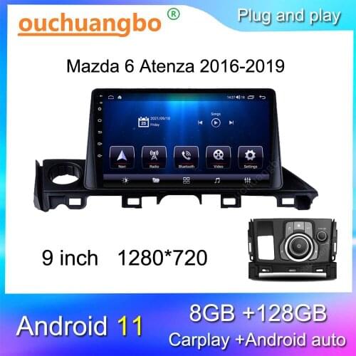 Ouchuangbo Android 10 radio recorder for Mazda 6 Grand Touring 2016-2019 with 8 core audio player 6GB RAM 128GB ROM