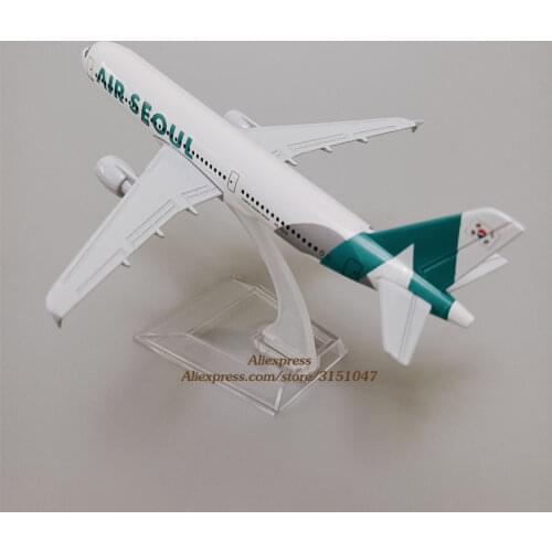 Alloy Metal Korean Air SEOUL Airlines Airbus 320 A320 Airplane Model Airways Plane Model Diecast Aircraft Kids Gifts 16cm