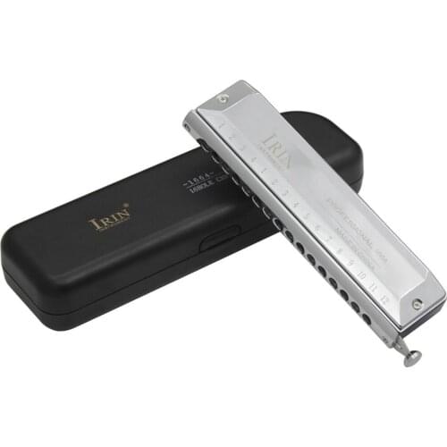 Mounchain 1664 16 Holes 64 Tone Chromatic Scale Harmonica Case Wipe Cloth