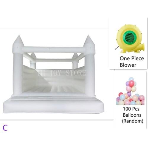 Free air ship to door, 4x4m-13x13ft Outdoor Inflatable Wedding Jumper Bouncer, white Castle House for party