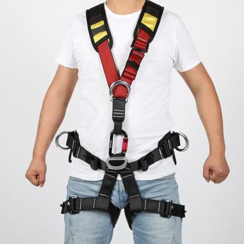 Outdoor Rock Climbing Aerial Work Rappelling Shoulder Safety Belt Harness Equip