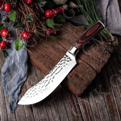 Meat Cleaver Hunting Knife Forged Kitchen Chef Knife Forged Stainless Steel Vegetable Cutter Slicer Cooking Tools