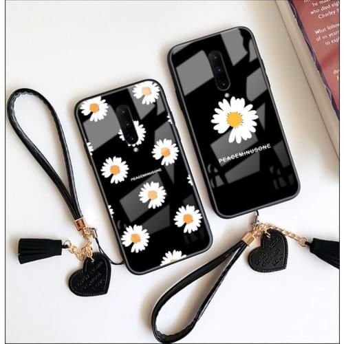 Strap & Case For OPPO F11 F7 F9 Pro F5 YOUTH F3 Plus Peaceminusone Daisy Fashion Hard Glass Cover For OPPO F11 Pro f5 F3 Lite