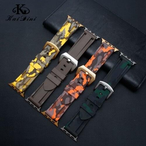 Watch strap rubber For Apple Watch 5 4 3 2 1 42mm 38mm Royal Waterproof Sports silicone bracelet watch Replacement Watch Strap