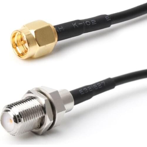 RG174 RF Pigtail Cable F female to SMA Male Coaxial RF extension Pigtail Cable