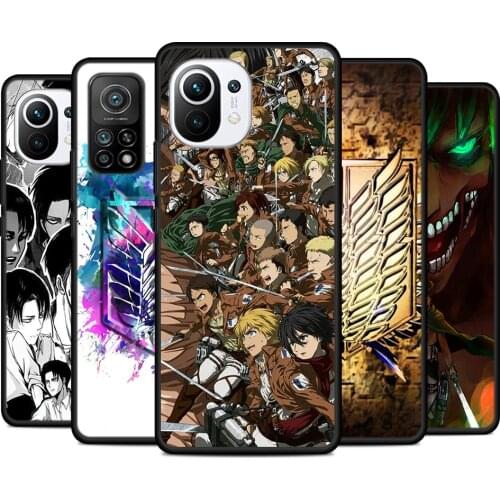 Anime Attack On Titan Silicone Cover For Xiaomi Mi Note 11i 11T 11 10i 10T 10 9 9T SE Lite Pro Ultra 5G Phone Case Shell