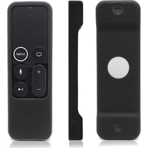 Silicone Protective Cover Skin Sleeve with Lanyard Strap for Apple TV 4K 2nd Gen Siri Durable for Siri Apple TV Remote Controlle
