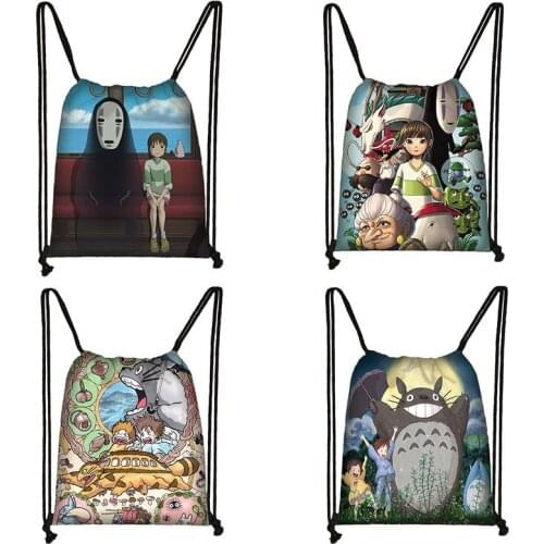Anime Drawstring Bag Teenager Boys Girls Storage Bag Women Men Travel Bag Fashion Canvas Backpack Kids Bookbag gift