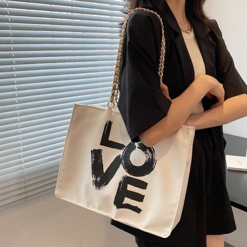 High Quality Women Nylon Chain Handbags Tote Bags Fashion Ladies Large Capacity Shoulder Bag Casual Female Purse Messenger Bags