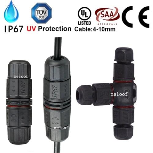 IP68 2 3 PIN LED Industrial Type Lamp Electrical Waterproof Connector 2Pin 3Pin 4Pin Cable TV Direct Shape Outdoor Lighting Sy