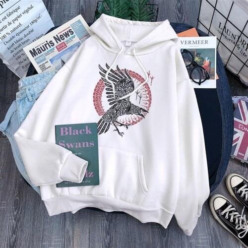 Tv Series Viking Legends RagnarS Raven Pattern Print Women Hoodie Fashion Plus Size Clothes Female Thirteen Color Casual Hoodie