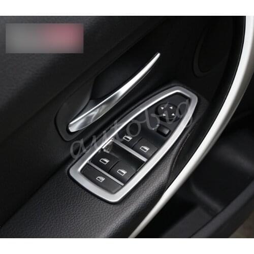 Interior Door Window Mirror Switch Trims Cover For BMW X1 1 3 4 Series F48 F20 F30 F31 F34 F36 Matte Chrome