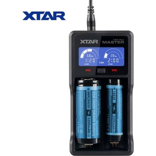 XTAR VC2 charger for 14500/18650/18700/26650/ 22650/ 20700/21700 Battery Charging