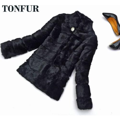 Brand Fur Womens Genuine Rabbit Fur Coat with Sheared and Diamond Buckle Jacket Women Winter Rabbit Fur Waistcoat M-7XL sr261