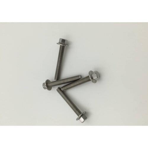 304 Stainless Steel Outer Toothed Flange Hex Screws Hex Flange Bolts Screws M6*40