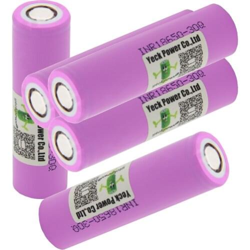 Russian Warehouse Fast Delivery inr 18650 battery 30Q li-ion batteries lithium 3000mah 3.7V 10C rate high drain flat top