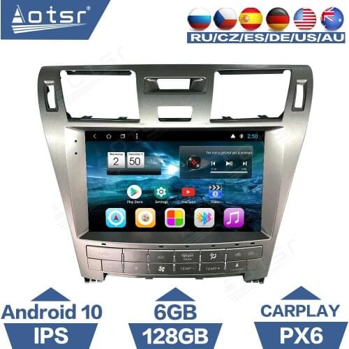 6+128G For Lexus LS460 2006 - 2012 Android Screen Car Radio GPS Navigation PX6 Multimedia Player Carplay IPS Autoradio