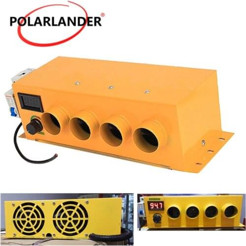 Car Heater Warmer 4 Holes Universal Machine Adjustable Wind Speed 12V/24V Vehicle-mounted Electric Heater Portable 500W-2000W