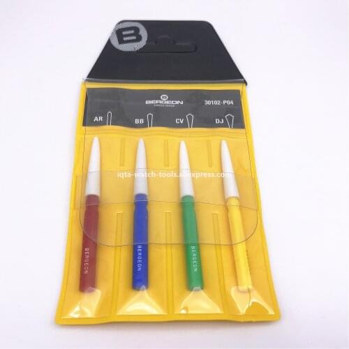 Free shipping Bergeon 30102-P04 Assortment of 4 Oilers for Watchmakers