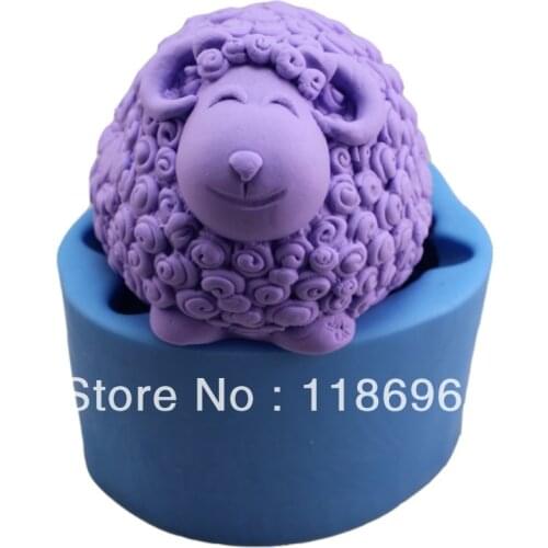 Free shipping goat modelling silicon soap mold Cake decoration mold manual soap mold fondant mould NO:SO119