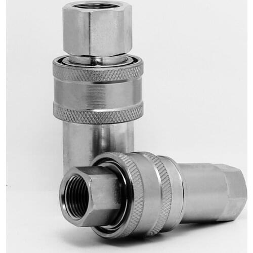 1/4 3/8 1/2 3/4 1 inch Hydraulic Quick Coupler Close Type Quick Coupling Steel Material Plug Socket Connector Set