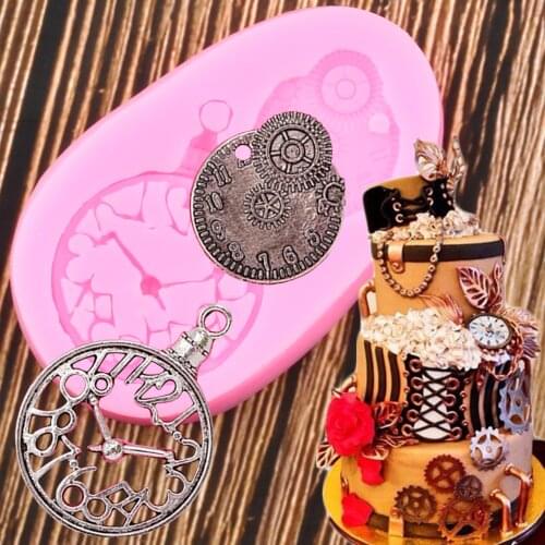 Clock Silicone Mold Watches Fondant Resin Clay Mould Cake Decorating Tools Kitchen Baking Chocolate Candy Moulds