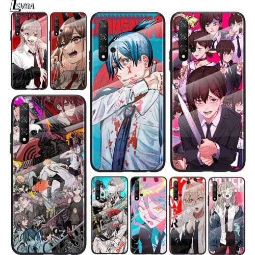 Power Chainsaw Man For Honor 30 20 10 9X 8X Pro Plus Lite Tempered Glass Hot New Shell Luxury Cover Phone Case