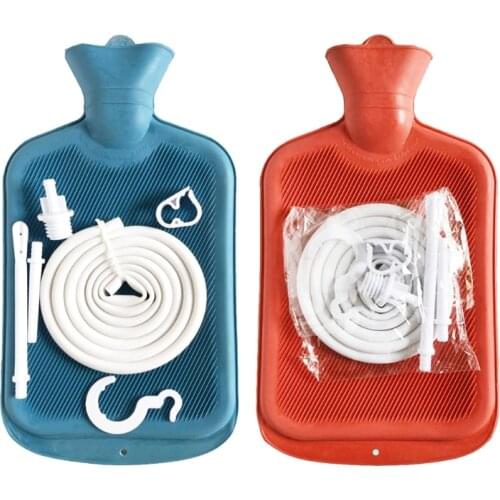 Colon Cleanse Enema Bag with Tubing Hot Water Bottle Shower Douche & Home Adult Enema Kit