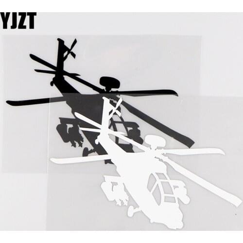 YJZT 15.3X10.4CM Creative Vinyl Decal Personalized Aircraft Car Stickers Black / Silver 10A-0216