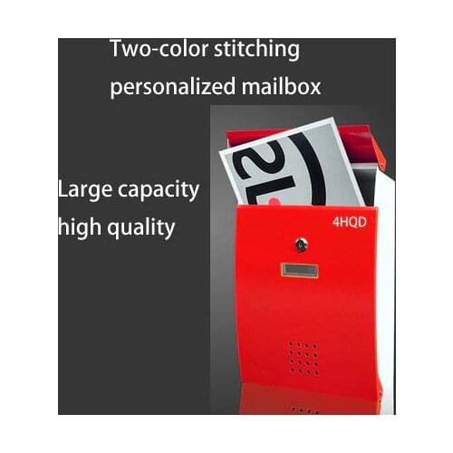 Creative European Mailbox Mail Villa Outdoor Rainproof Garden Tin Report Box Home Outdoor Waterproof Wall Postbox