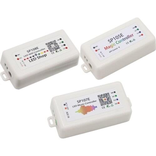 DC5-24V SP105E LED Bluetooth Magic Controller SP107E Music SP108E Wifi Pixel Controller For WS2811 WS2812 Pixels Led Strip Light