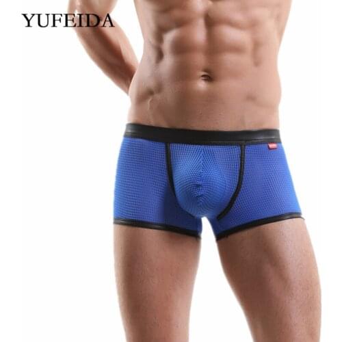 Mens Underwear Big Penis Pouch Sexy Gay Exotic Jockstraps Male Panties Low Rise Mens Underpants Boxer Shorts Trunks Swimwear