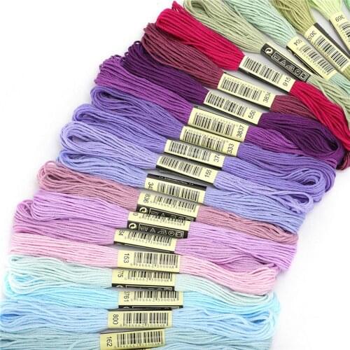 50 colors Mix Colors Cotton Sewing Skeins Cross Stitch Embroidery Thread Floss Kit DIY Sewing Tools