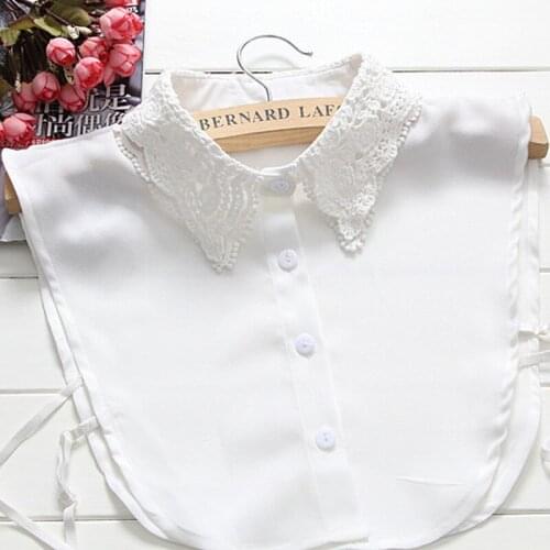 Ladies' Womens Style Fake Collar Spring autumn winter lace hollow fake collar false collar Crew Wavy Collar White