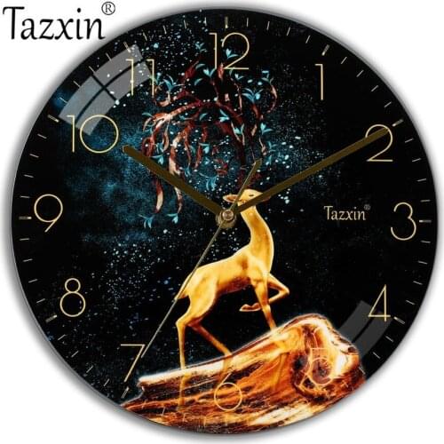 Nordic Creative Wall Clock Modern Design Luxury Acrylic Large Animal Living Room Wall Ornament Art Decoration Unique Gift