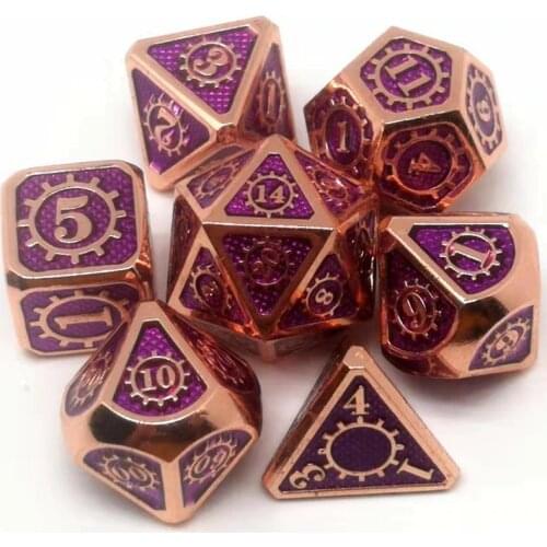 Newest upscale polyhedral dices metal dice 7pcs/Set dnd dice set dados rpg dobbelstenen dados rol d4 d6 d8 d10 d12 d20