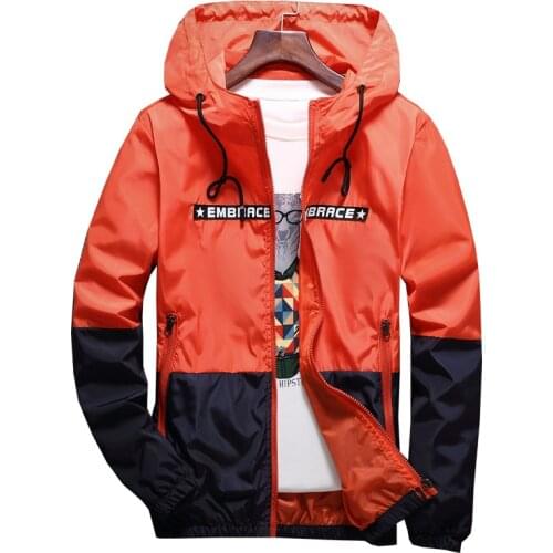 2020 New Men Thin White Jacket Hooded Comfortable Yong Men Boy Casual Coat Student Windbreaker Jacket Plus Size