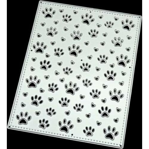 Paw Prints DIY Metal Cutting Dies Stencil Scrapbooking Album Stamp Paper Card Art Crafts Decor